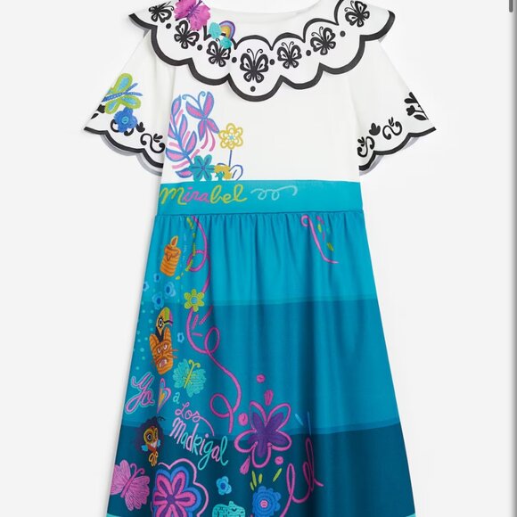 H&M DISNEY Dress Encanto Animation Movie Mirabel Madrigal Costume Dress Size 6-8 - Picture 6 of 8